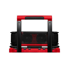 Milwaukee M18 Packout Radio Charger with dock and USB charging capabilities.