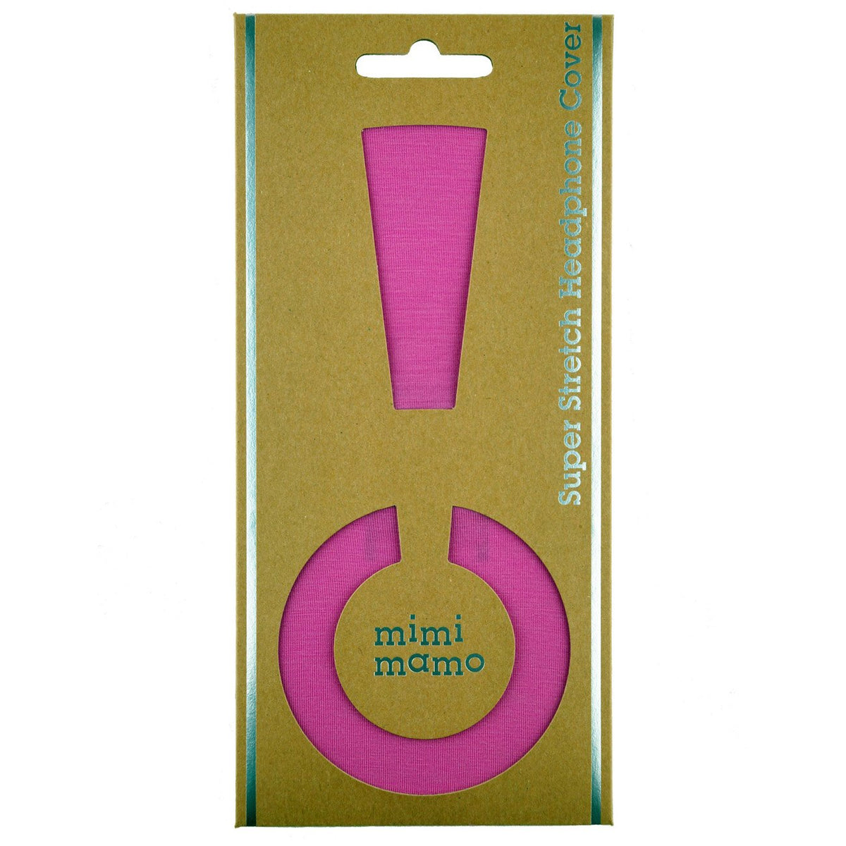 Mimimamo Super Stretch Headphone Cover Pink close-up highlights breathable Tencel fabric.