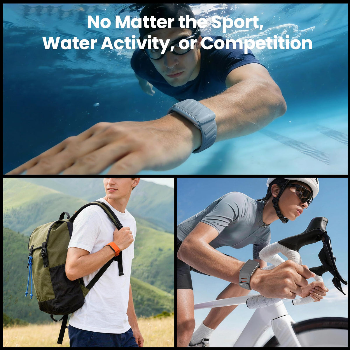 Mimo soft-touch silicone band for Whoop 5.0 comfortable all-day wear