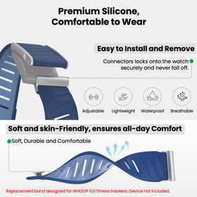 Mimo band for Whoop 5.0 with easy tool-free installation and secure fit