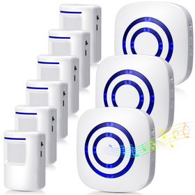 Mimorou kit front view showing all six sensors and three receivers, clear overview benefit