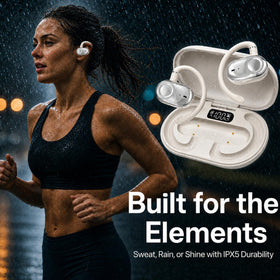 MINDBEAST conference calls stay clear with open-ear design and ambient awareness.