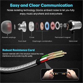 MINDBEAST inline microphone control shown for hands-free calling benefit
