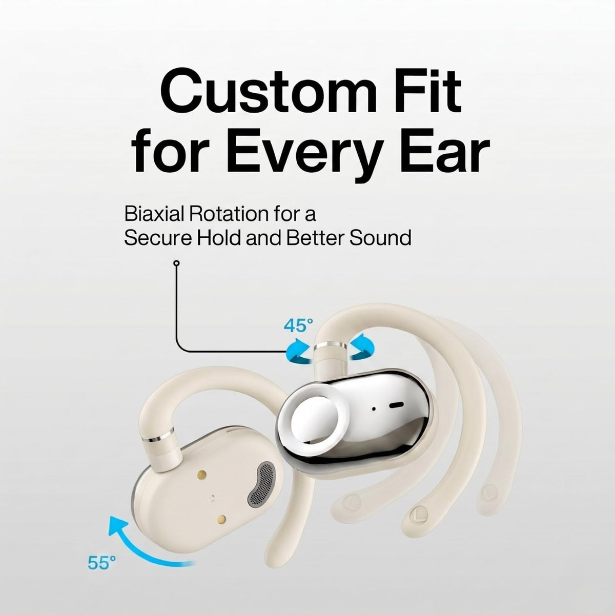 MINDBEAST open-ear bass 16mm speaker delivers immersive sound while staying aware of surroundings.