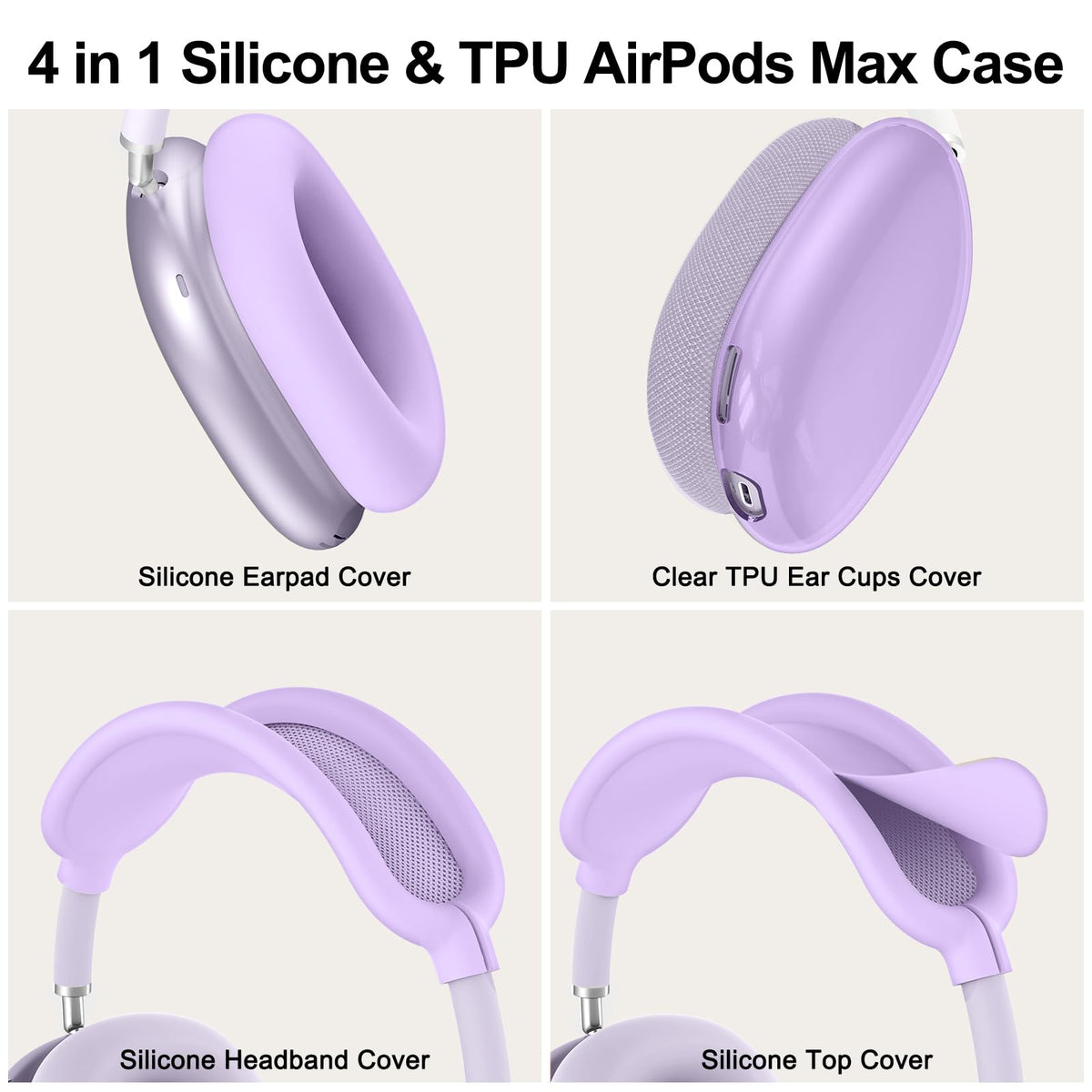MINDRESY AirPods Max 2 transparent case cover provides 360-degree protection while staying slim