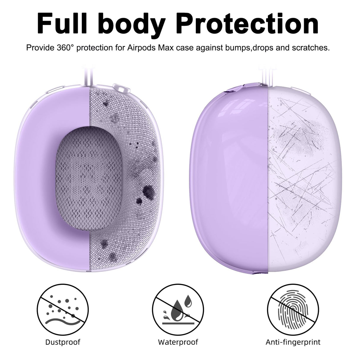 MINDRESY AirPods Max 2 silicone earpad cover reduces friction and keeps surfaces clean