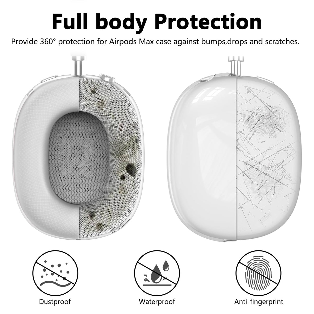 Mindresy AirPods Max 2 silicone earpad cover keeps surfaces clean and sweat-free.