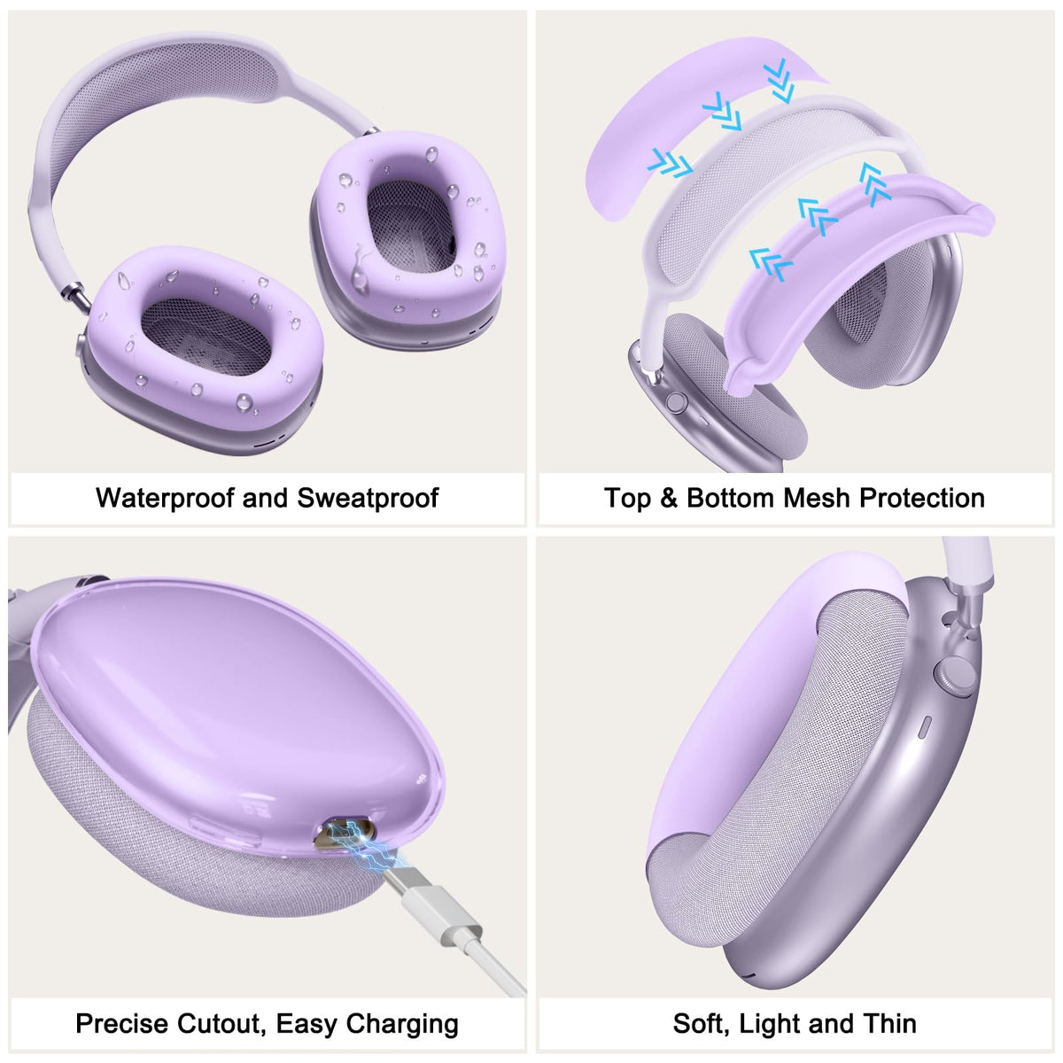 MINDRESY AirPods Max 2 soft TPU material reduces fingerprints for a clean look