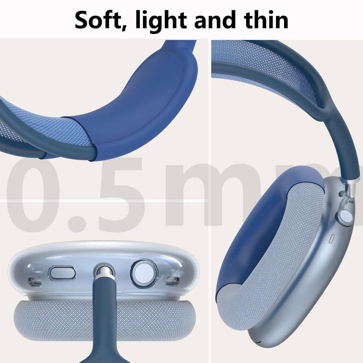 MINDRESY 3-in-1 protection for AirPods Max guards against daily bumps and sweat.