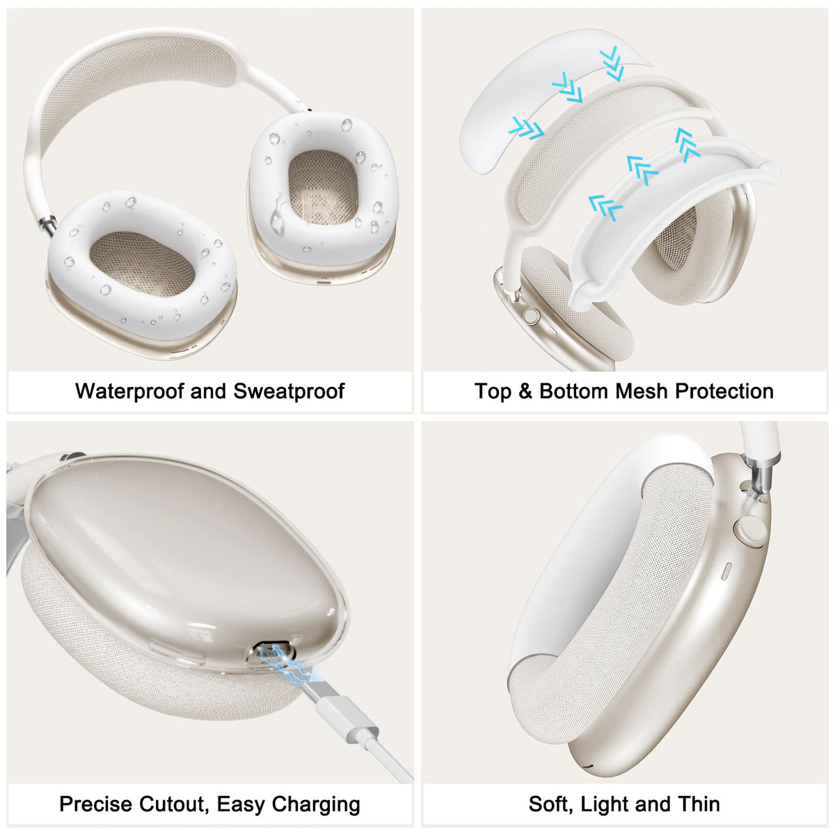 Mindresy AirPods Max 4-in-1 kit delivers full protection with lightweight fit.