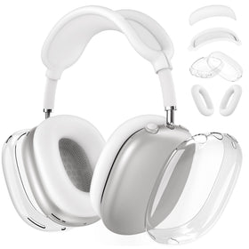 Mindresy AirPods Max clear earcups cover protects against scuffs while staying transparent.