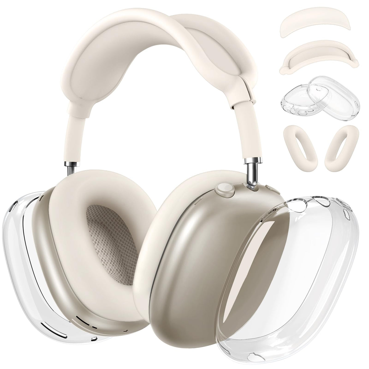 MINDRESY AirPods Max clear earcups cover protects from scuffs while keeping visibility