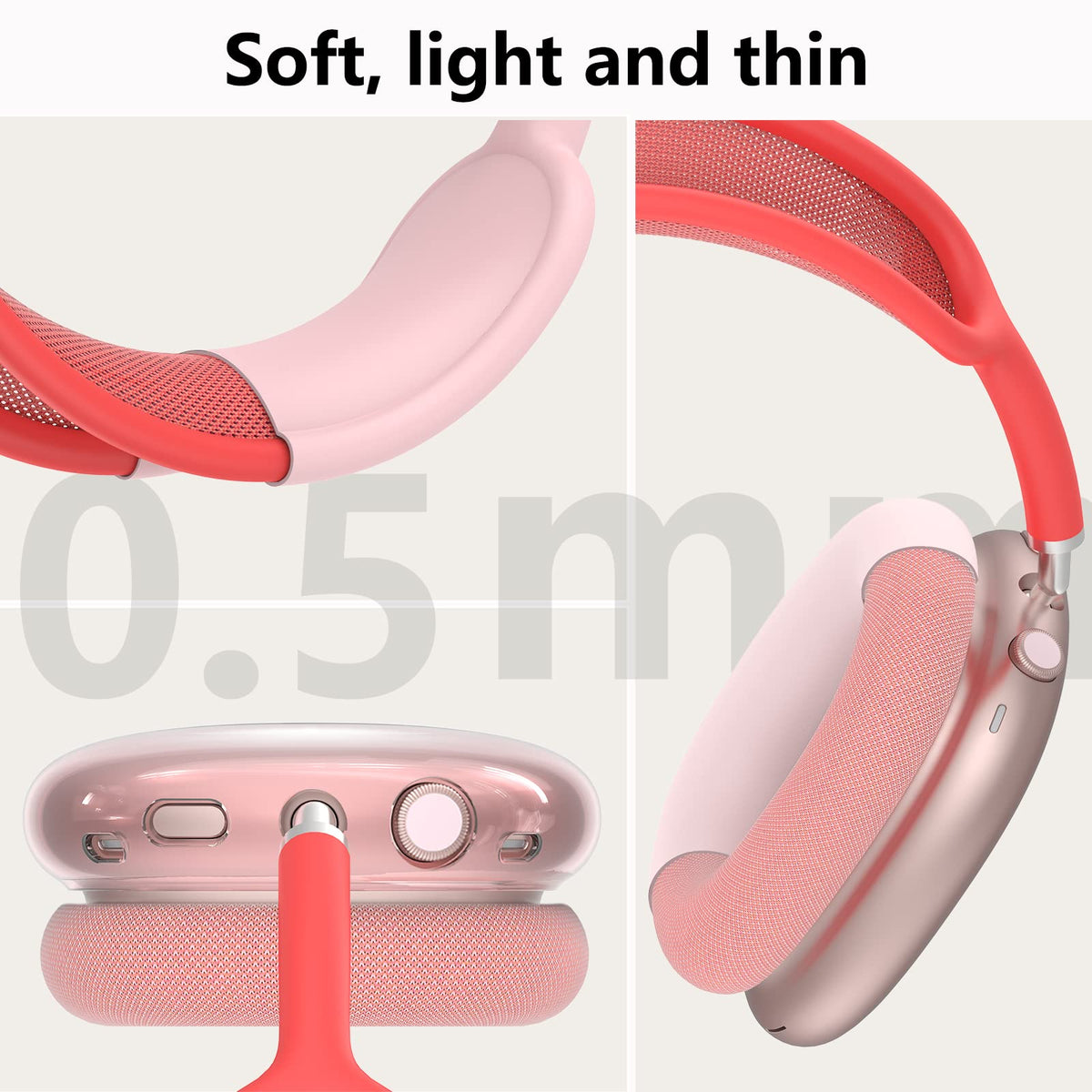 Mindresy AirPods Max precise cutouts align with buttons and ports for easy access.