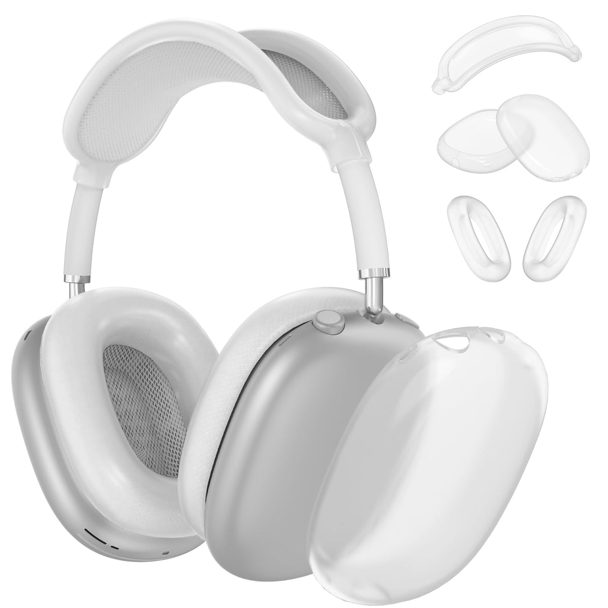 MINDRESY AirPods Max silicone case cover, front view, guards against daily scuffs