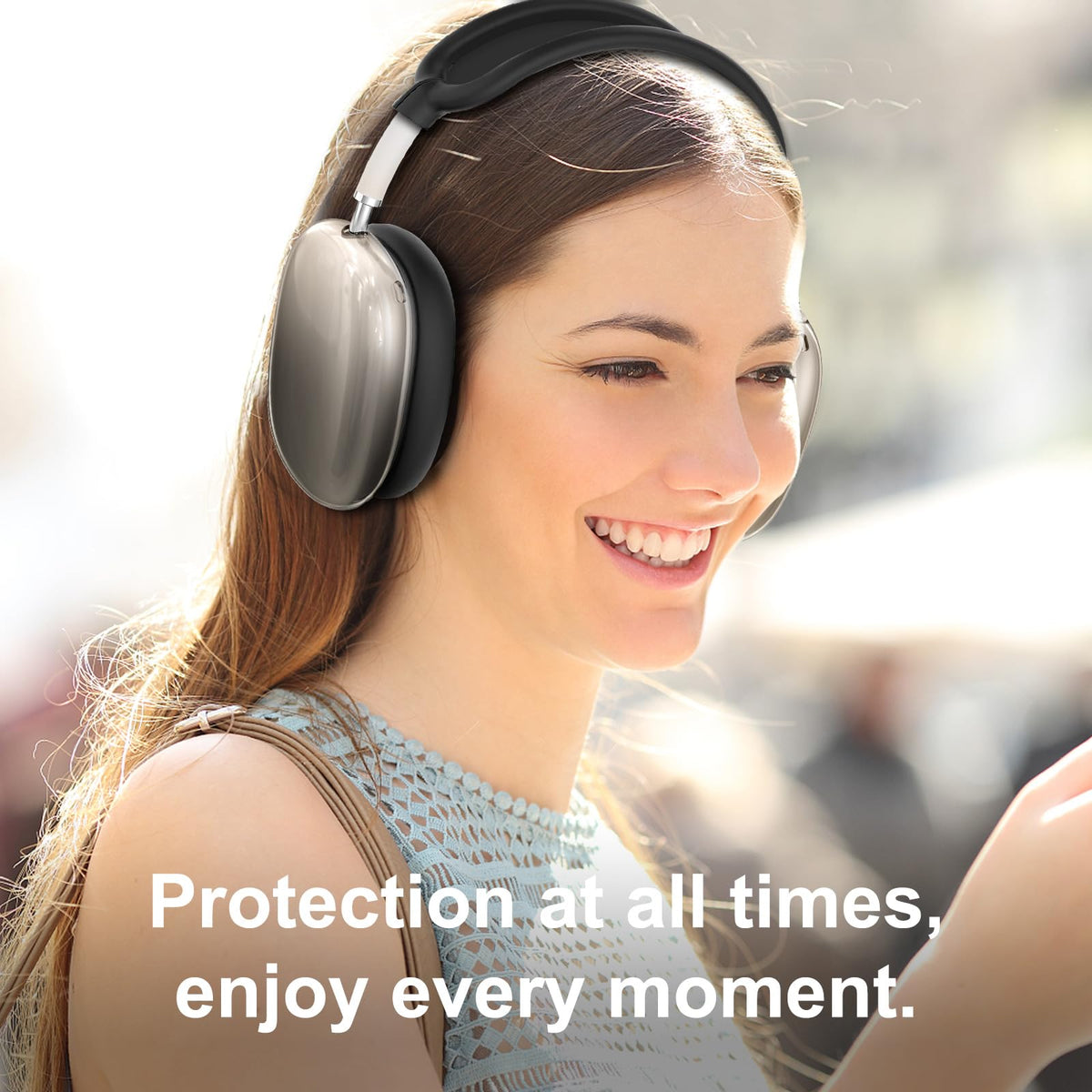 MINDRESY AirPods Max silicone protection case guards against bumps and fingerprints