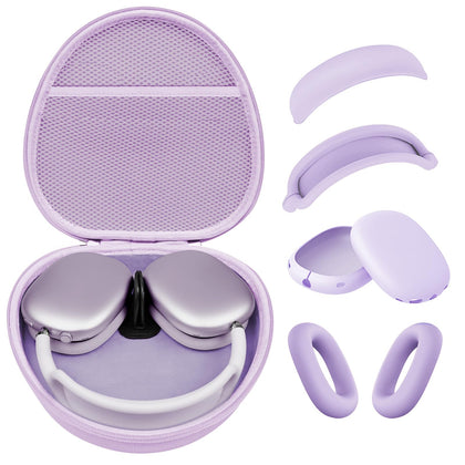 MINDRESY front view hard case showing pastel lilac finish and secure handle benefit protection
