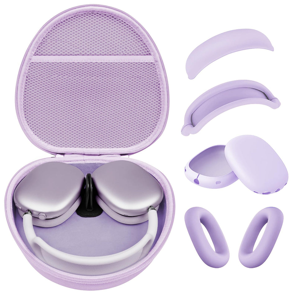 MINDRESY front view hard case showing pastel lilac finish and secure handle benefit protection