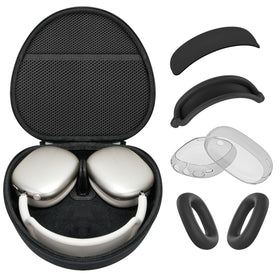 MINDRESY hard case front view protecting AirPods Max, durable travel protection