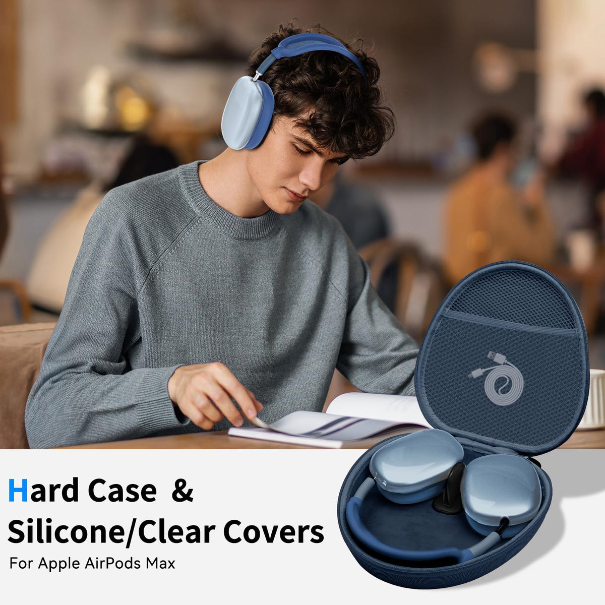 MINDRESY interior mesh pocket storing cables and charger for organized travel