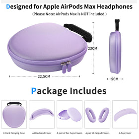MINDRESY size comparison with AirPods Max showing snug fit and space-saving benefit