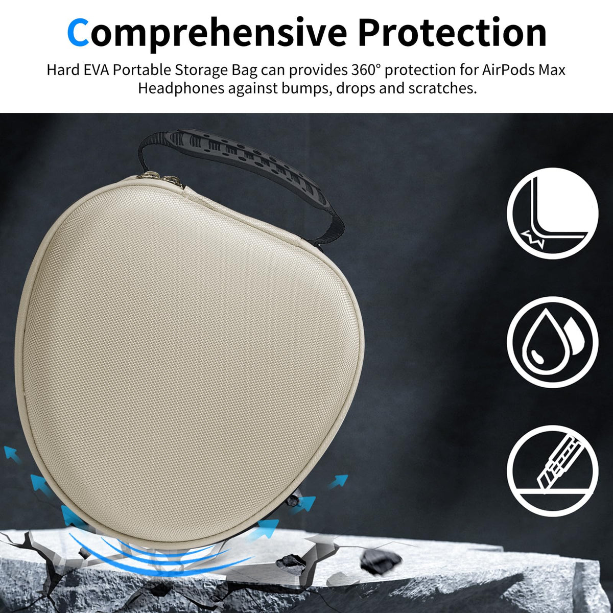 MINDRESY case inside backpack showing compact portability and protection