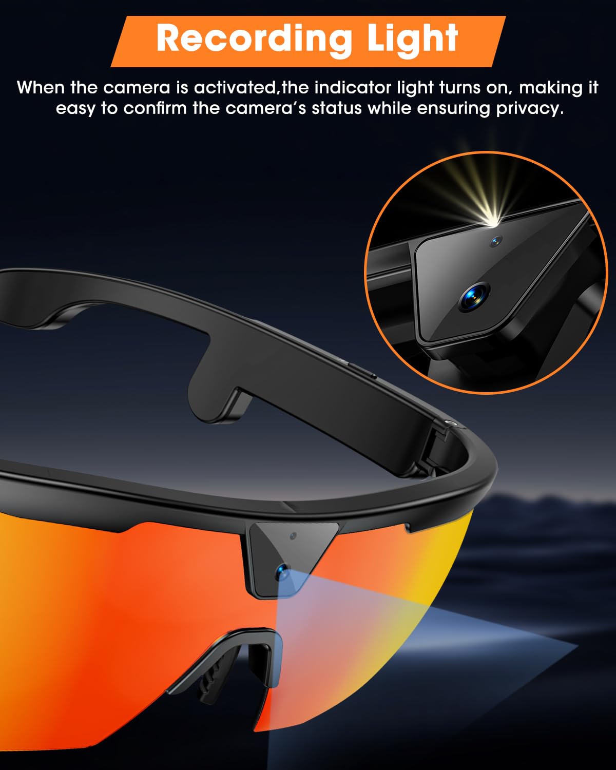 Mingtawn smart glasses IP66 dust and water resistant for rugged outdoor use.
