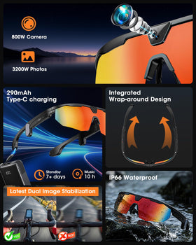 Mingtawn Smart Glasses open-ear speakers with immersive audio while remaining aware.
