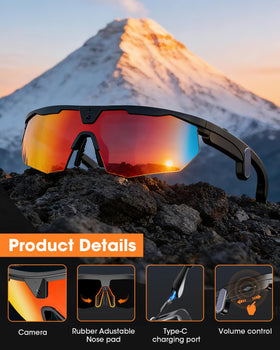Mingtawn Smart Glasses UV400 polarized lenses reduce glare outdoors.