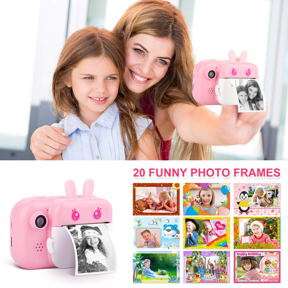 MINIBEAR Kids Camera 2.4 inch screen delivers vivid colors for clear viewing