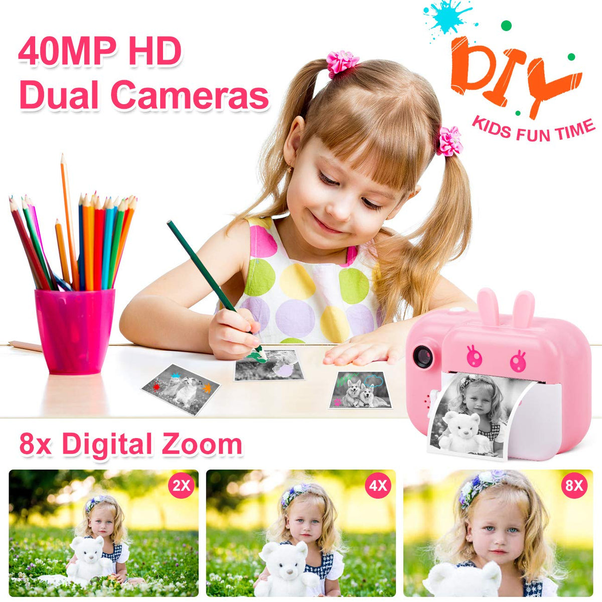 MINIBEAR instant print feature lets kids print photos in seconds
