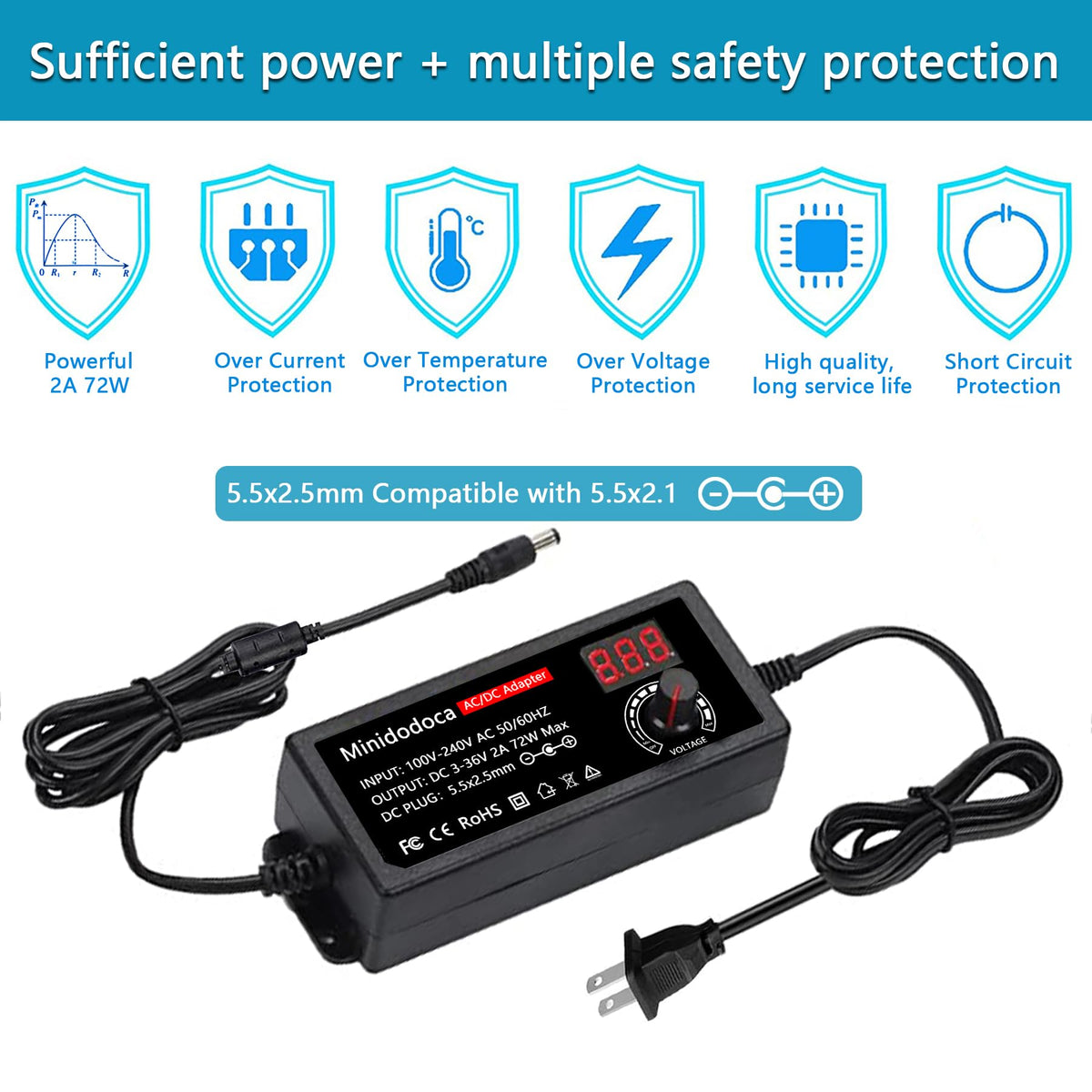 Minidodoca 13-tips set includes common connectors for many gadgets.