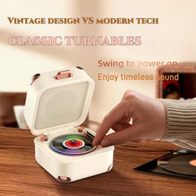 MiniLuxis Retro Bluetooth Speaker back panel, easy access controls