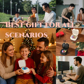 MiniLuxis Retro Bluetooth Speaker packaging, ready gift option