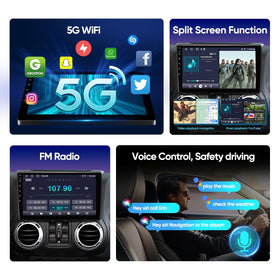 MININAVI 10.2-inch car radio Android Auto CarPlay interface on display