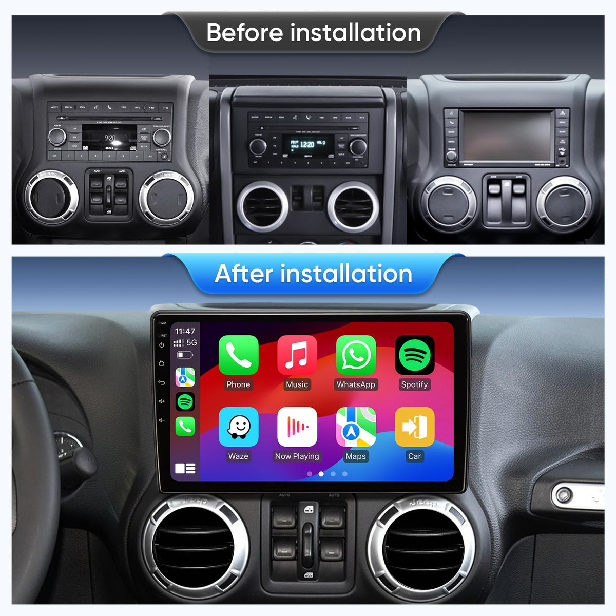 MININAVI 10.2-inch CarPlay Android Auto unit enables hands-free calls and quick app access