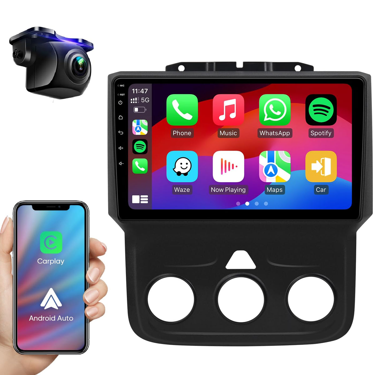 MININAVI Dodge RAM 9-inch touchscreen enhances infotainment control on the road.