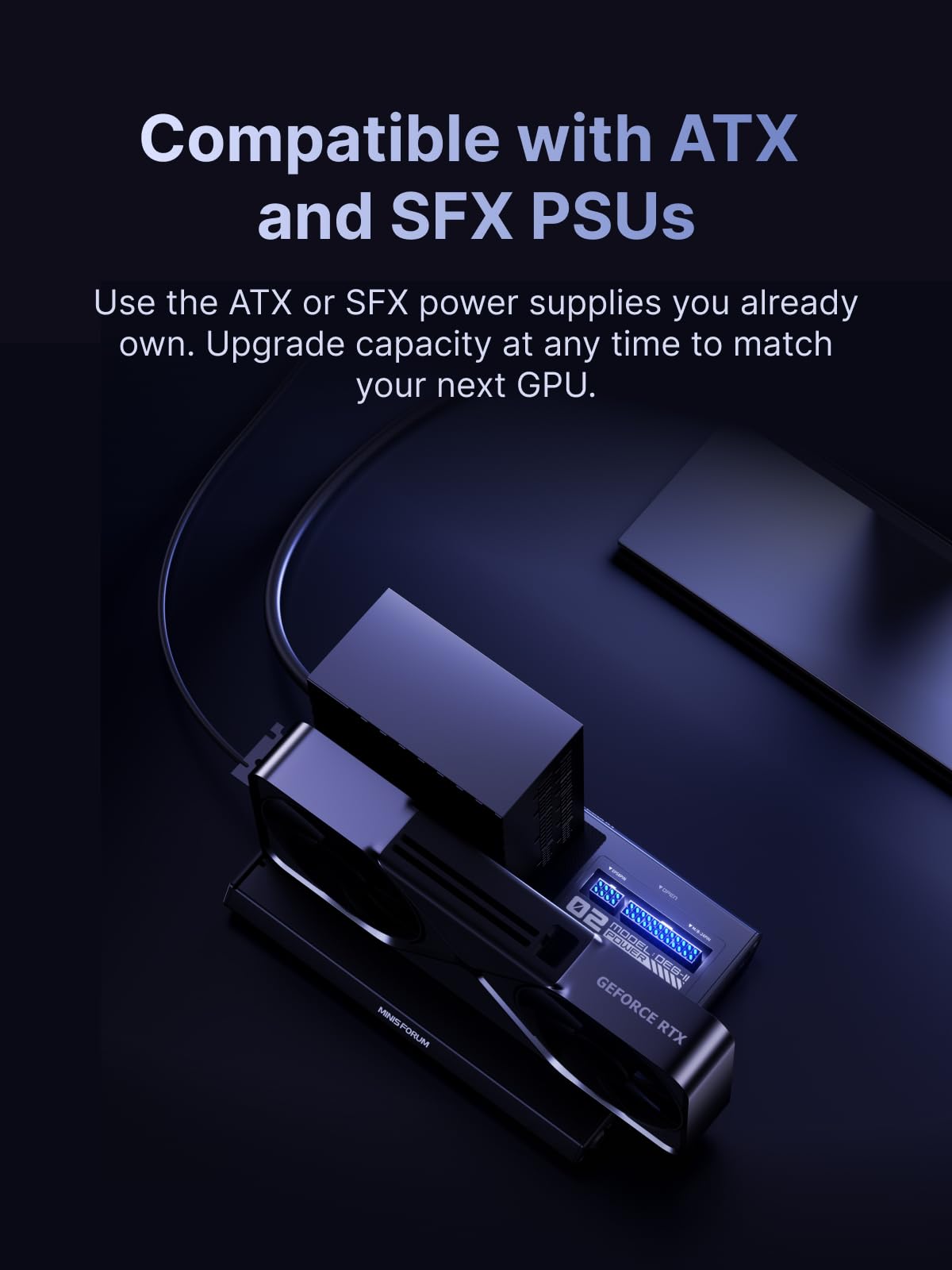 MINISFORUM DEG2 re-drive booster enhances signal stability