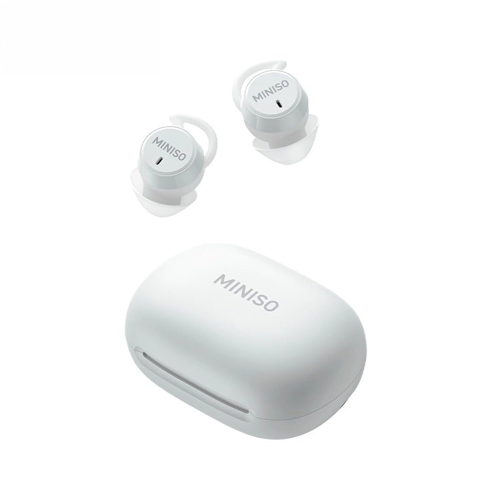 MINISO MS217 sleep earbuds case view for portable charging on the go
