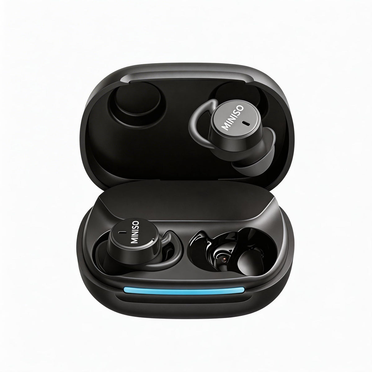 MINISO MS217 translation earbuds case for travel charging and protection.