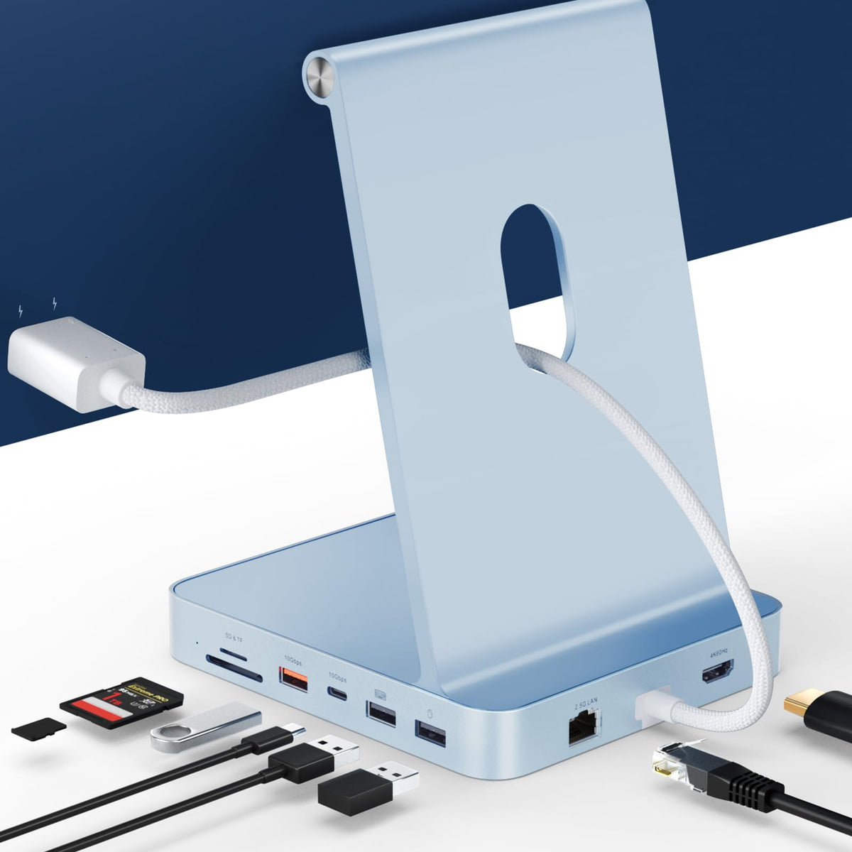 Minisopuru DS802PRO enables 4K@60Hz HDMI output for a crisp extended display setup.