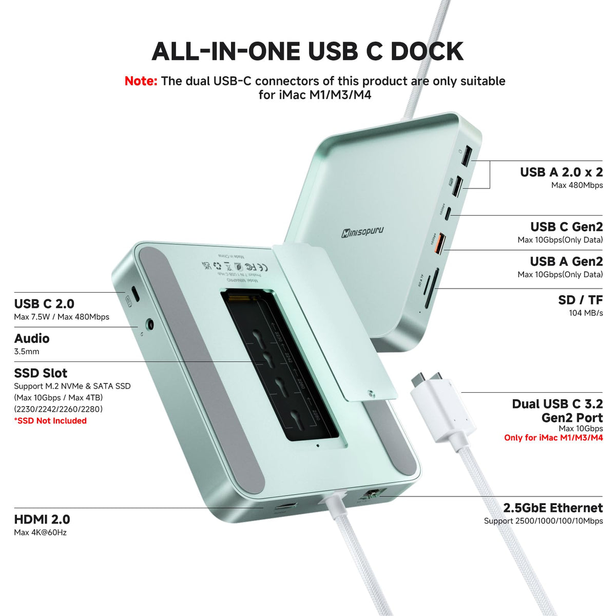 Minisopuru DS802PRO with 2.5GbE Ethernet for fast network access