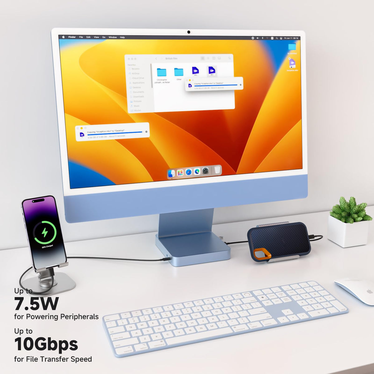 Minisopuru DS802PRO M.2 SSD enclosure supports up to 4TB for extra space.
