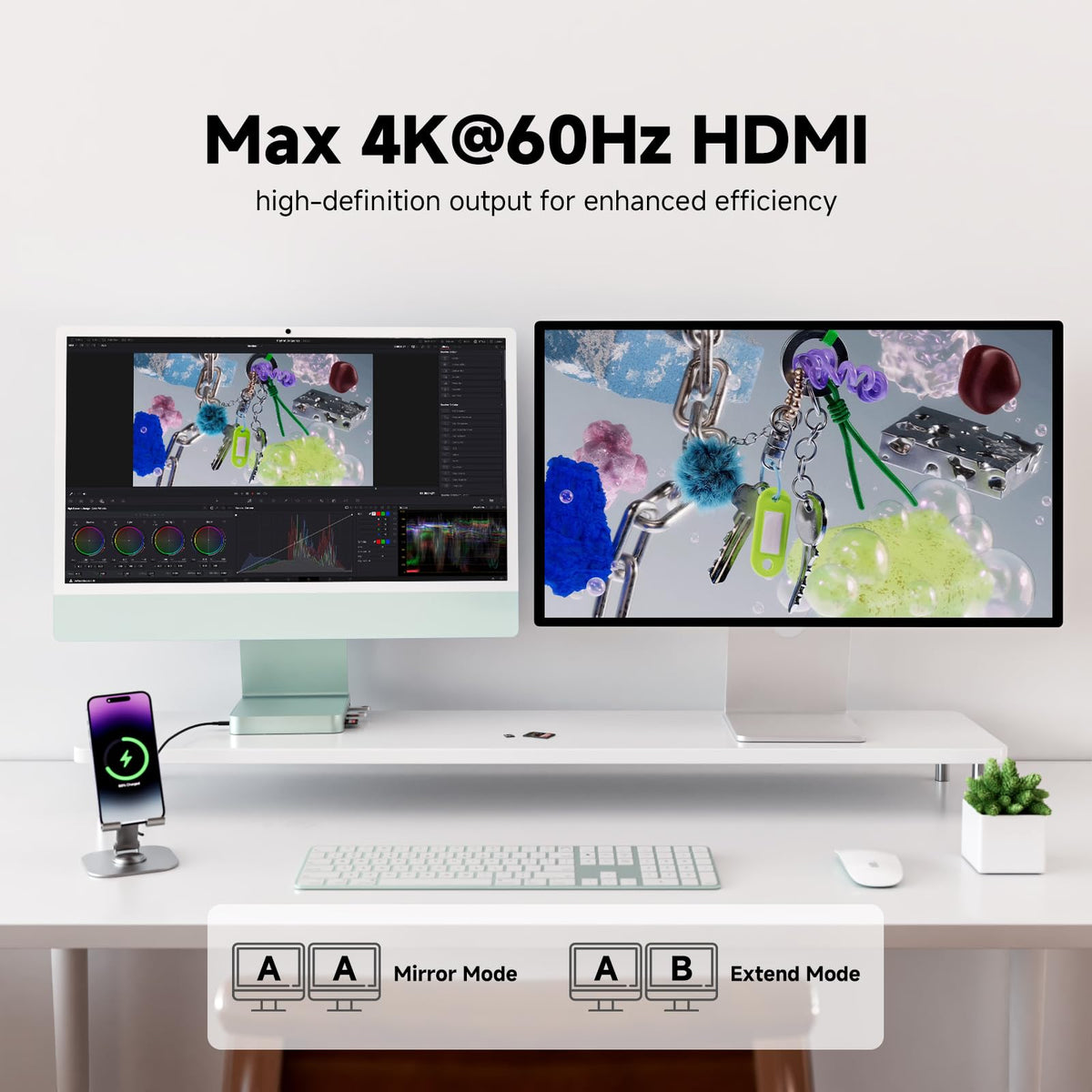 Minisopuru DS802PRO side USB-C charging port for easy power access