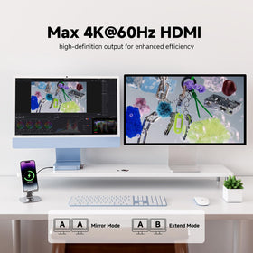 Minisopuru DS802PRO USB-C charging port keeps your Mac powered without reaching behind.