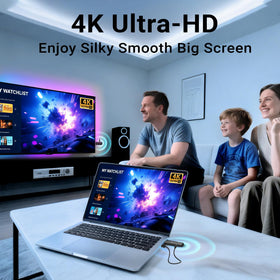 MINIX H4K wireless HDMI receiver delivers synchronized audio and video to a display