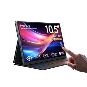 MINIX SF10T front view showing FHD IPS screen and vibrant color benefits