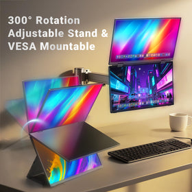 MINIX SF15 vertical dual-screens setup boosts focused multitasking on the go.