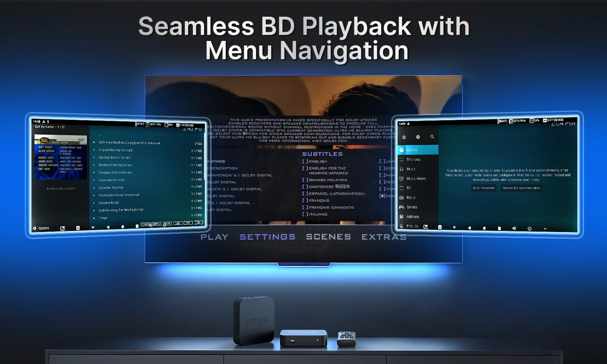 MINIX U8K-Ultra 8K playback demo with vibrant colors and depth.