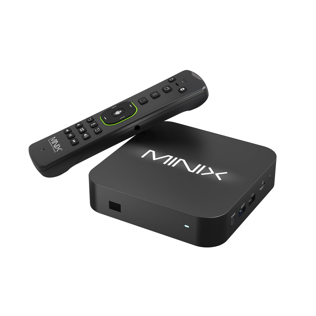 MINIX U8K-Ultra front view, ideal for a compact living room media hub.
