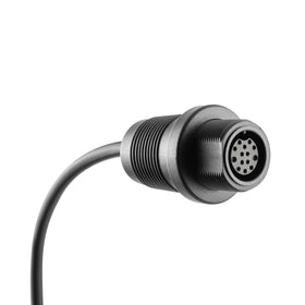 Minn Kota adapter connected to trolling motor demonstrating plug-and-play 2D CHIRP integration